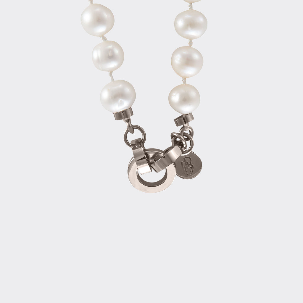 CARLA – Baroque Pearl Necklace on Silk, BETTENCOURT jewellery — view 3