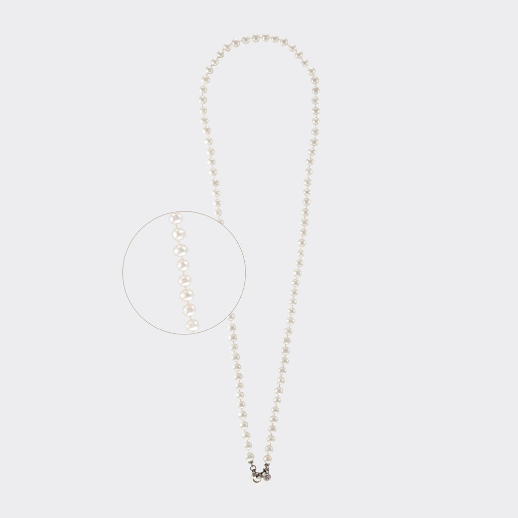 CARLA – Baroque Pearl Necklace on Silk 85cm, BETTENCOURT jewellery