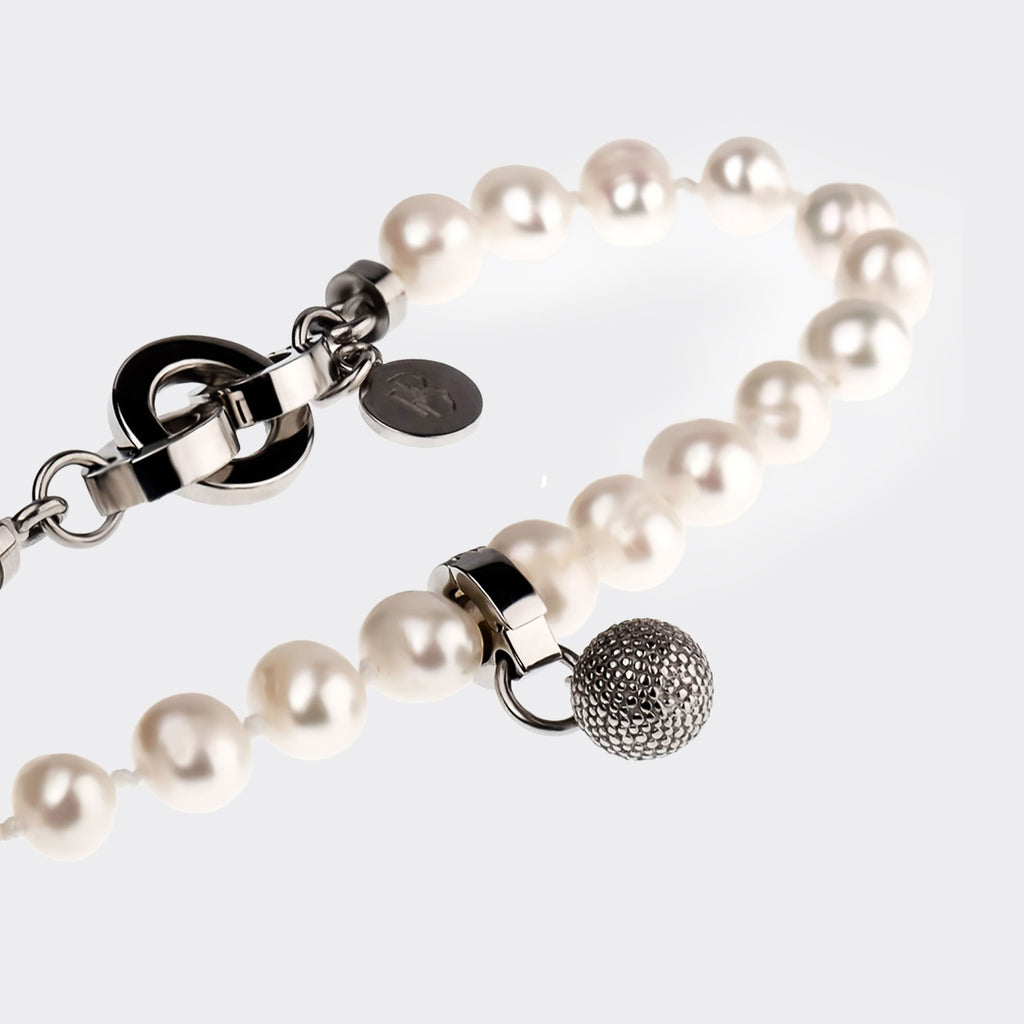 PERLA – Baroque Pearl Silk Bracelet, BETTENCOURT jewellery — view 3