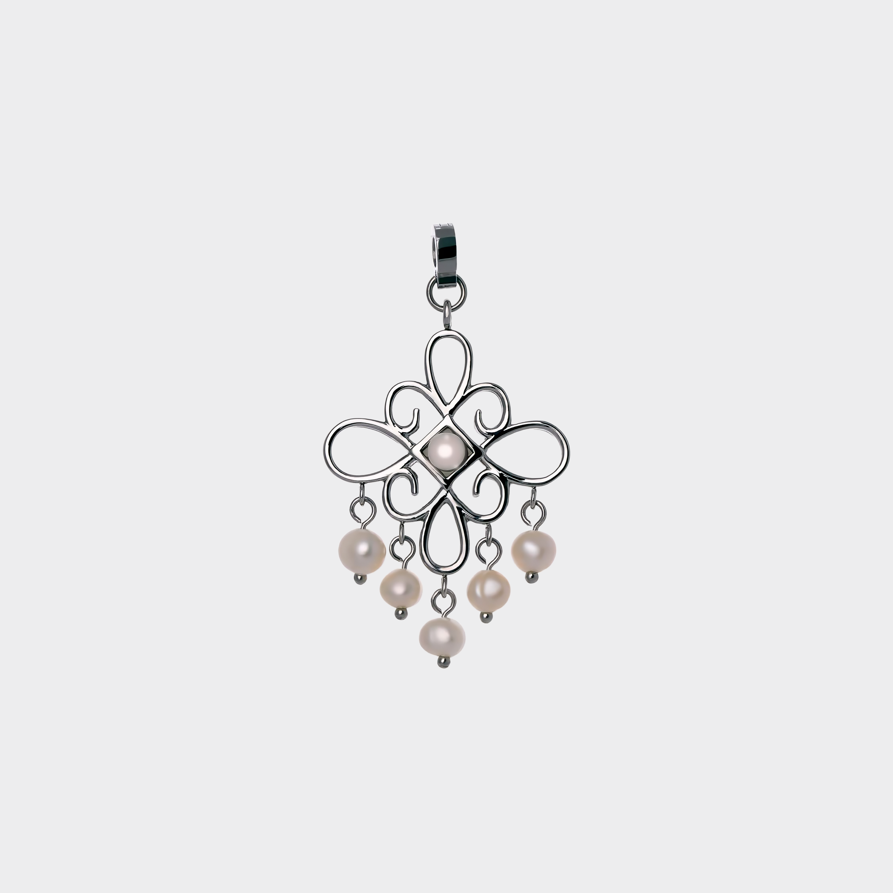 ZELDA Anhänger – Barockperlen in Stahl, BETTENCOURT Schmuck