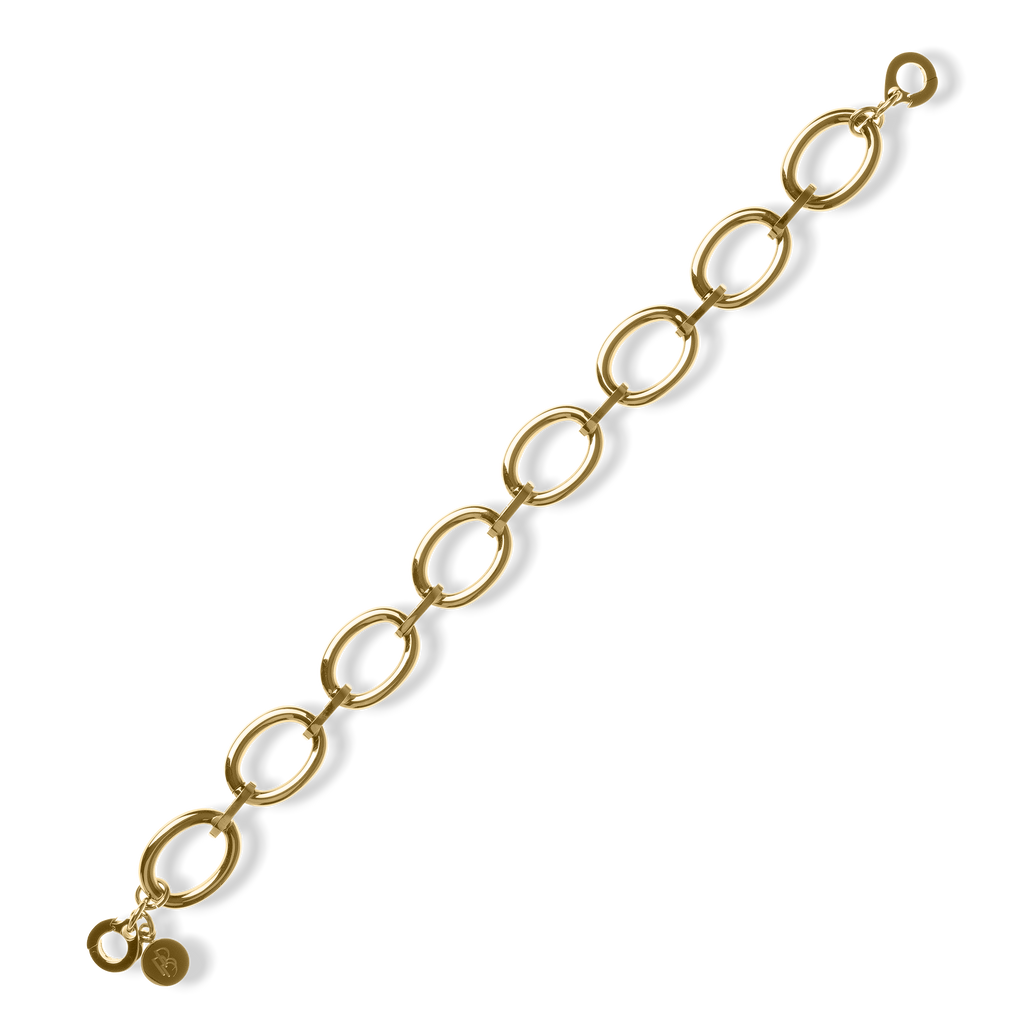 MATHILDE Bracelet — Gold Oval Link, BETTENCOURT jewellery — view 4