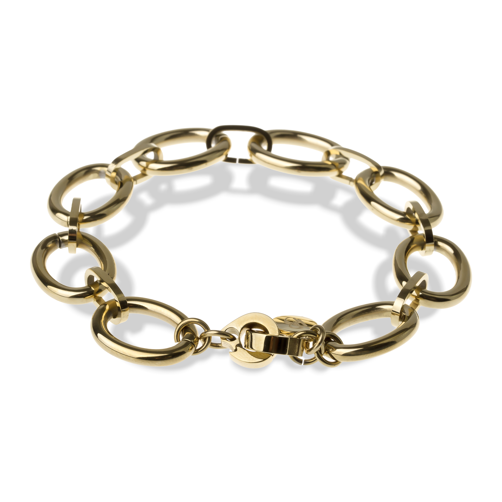 MATHILDE Bracelet — Gold Oval Link, BETTENCOURT jewellery — view 2