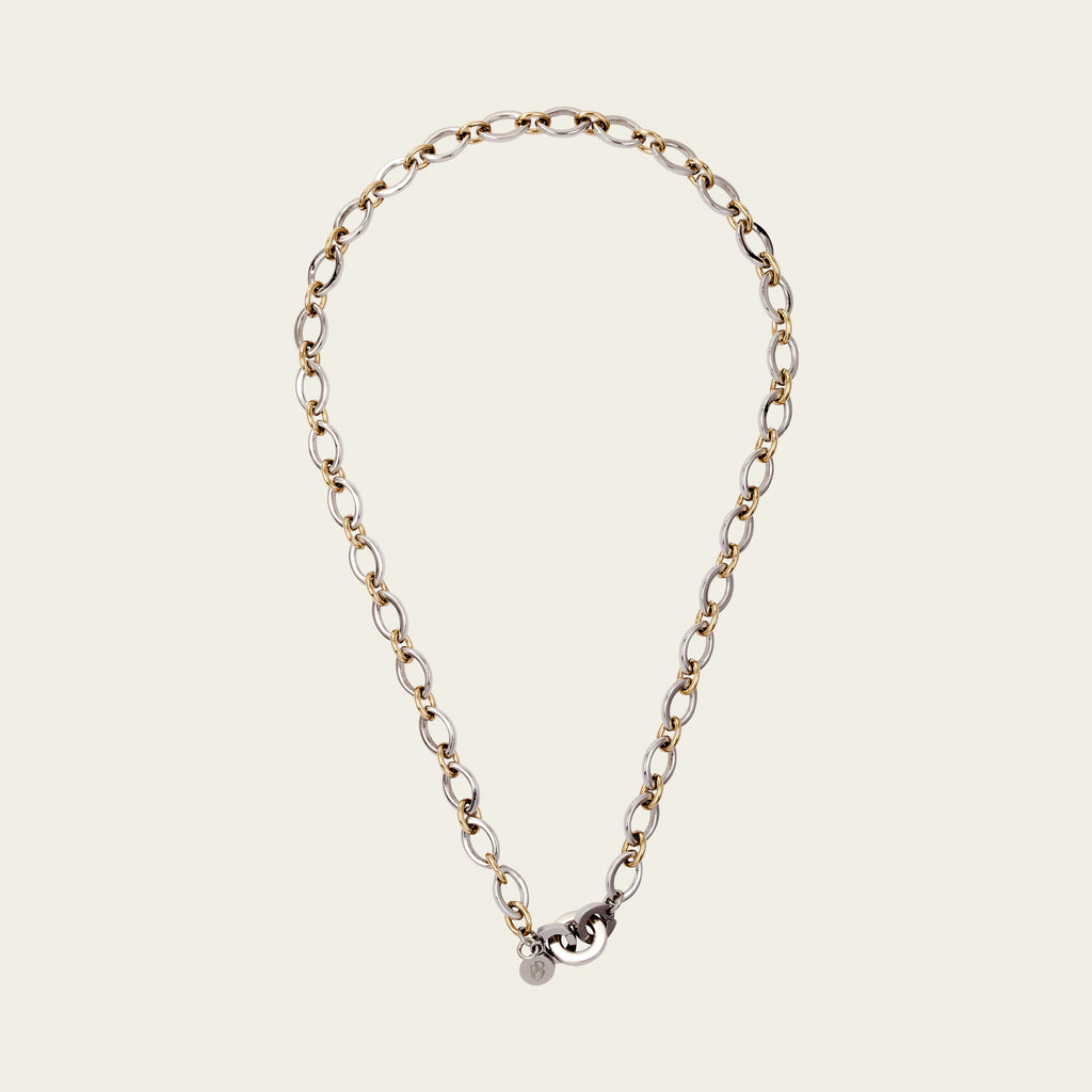 VALENTINA Necklace — Two-Tone Gold & Steel, BETTENCOURT jewellery