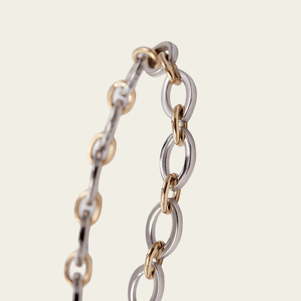 VALENTINA Necklace — Two-Tone Gold & Steel, BETTENCOURT jewellery — view 3