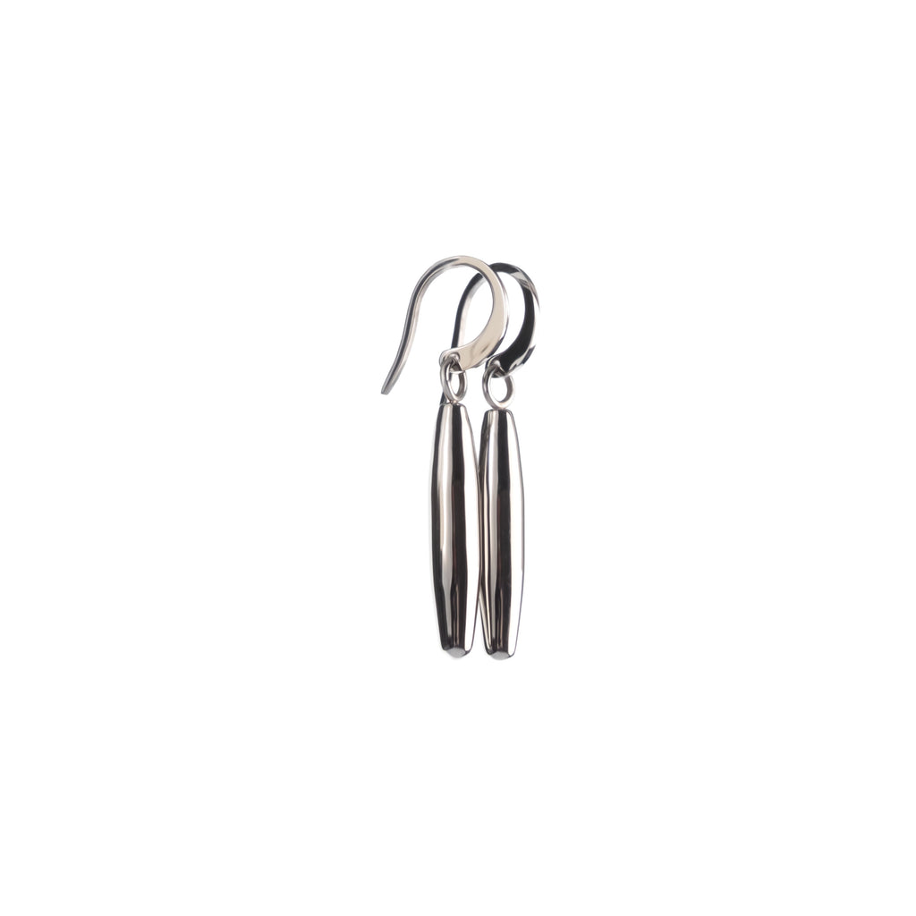 VERA Earrings — Long Drop Steel, BETTENCOURT jewellery — view 4