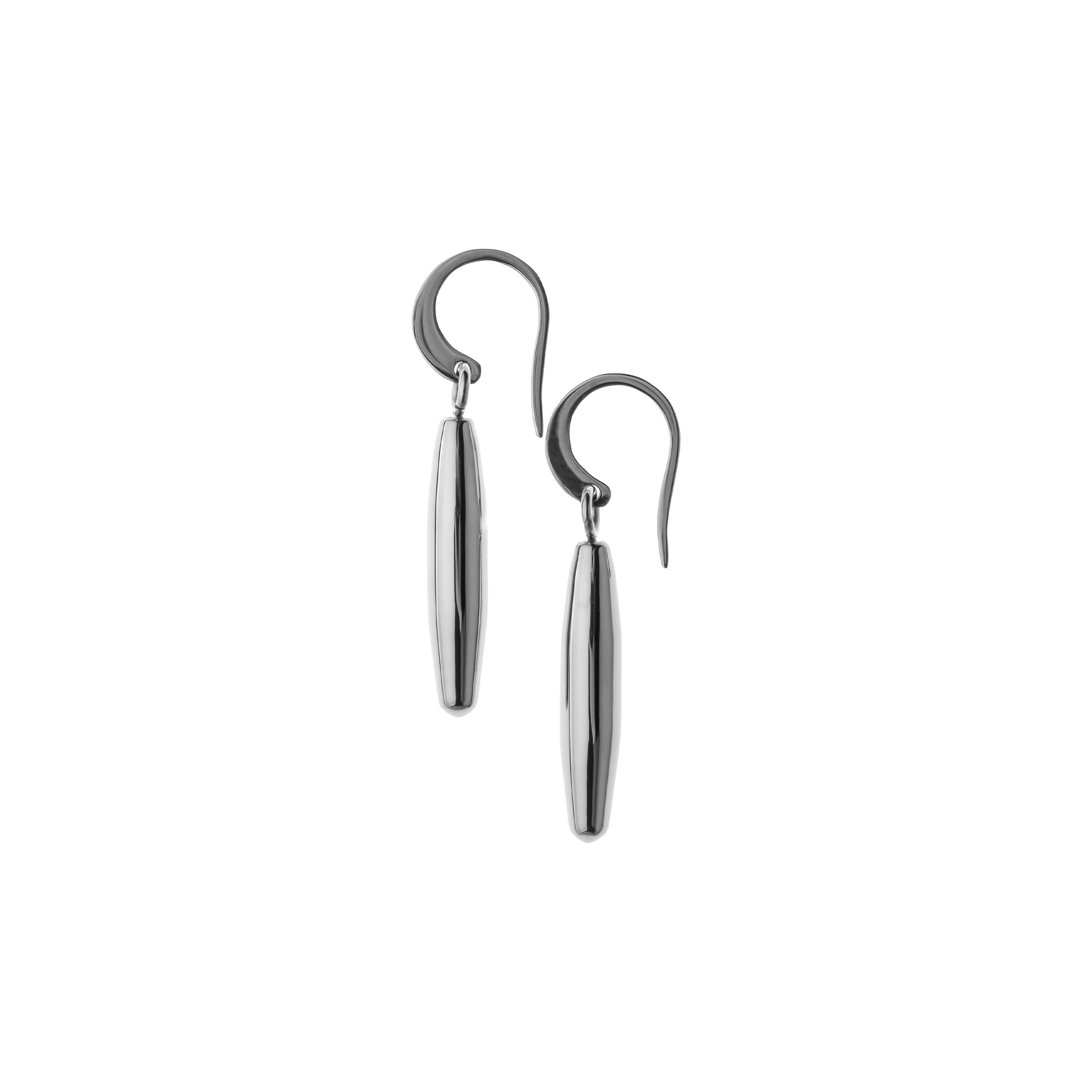 VERA Earrings — Long Drop Steel, BETTENCOURT jewellery