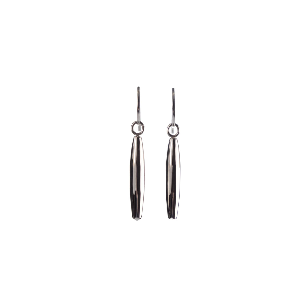 VERA Earrings — Long Drop Steel, BETTENCOURT jewellery — view 3
