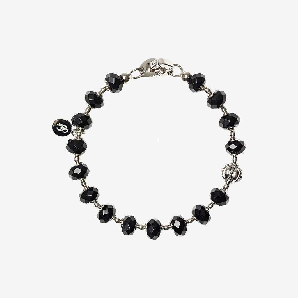 NERINA – Black Agate Stainless Steel Bracelet, BETTENCOURT jewellery — view 3