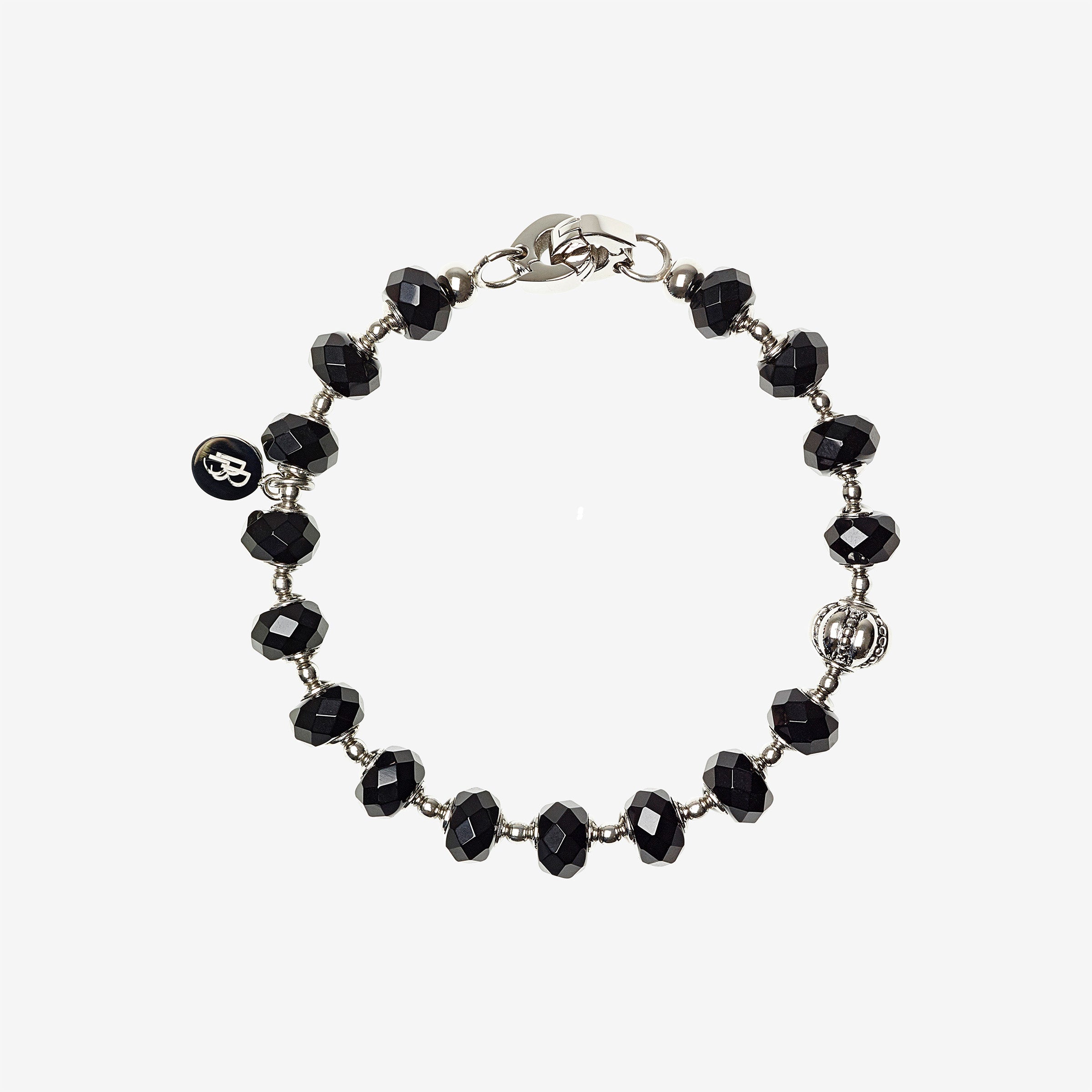 NERINA – Black Agate Stainless Steel Bracelet, BETTENCOURT jewellery — view 3