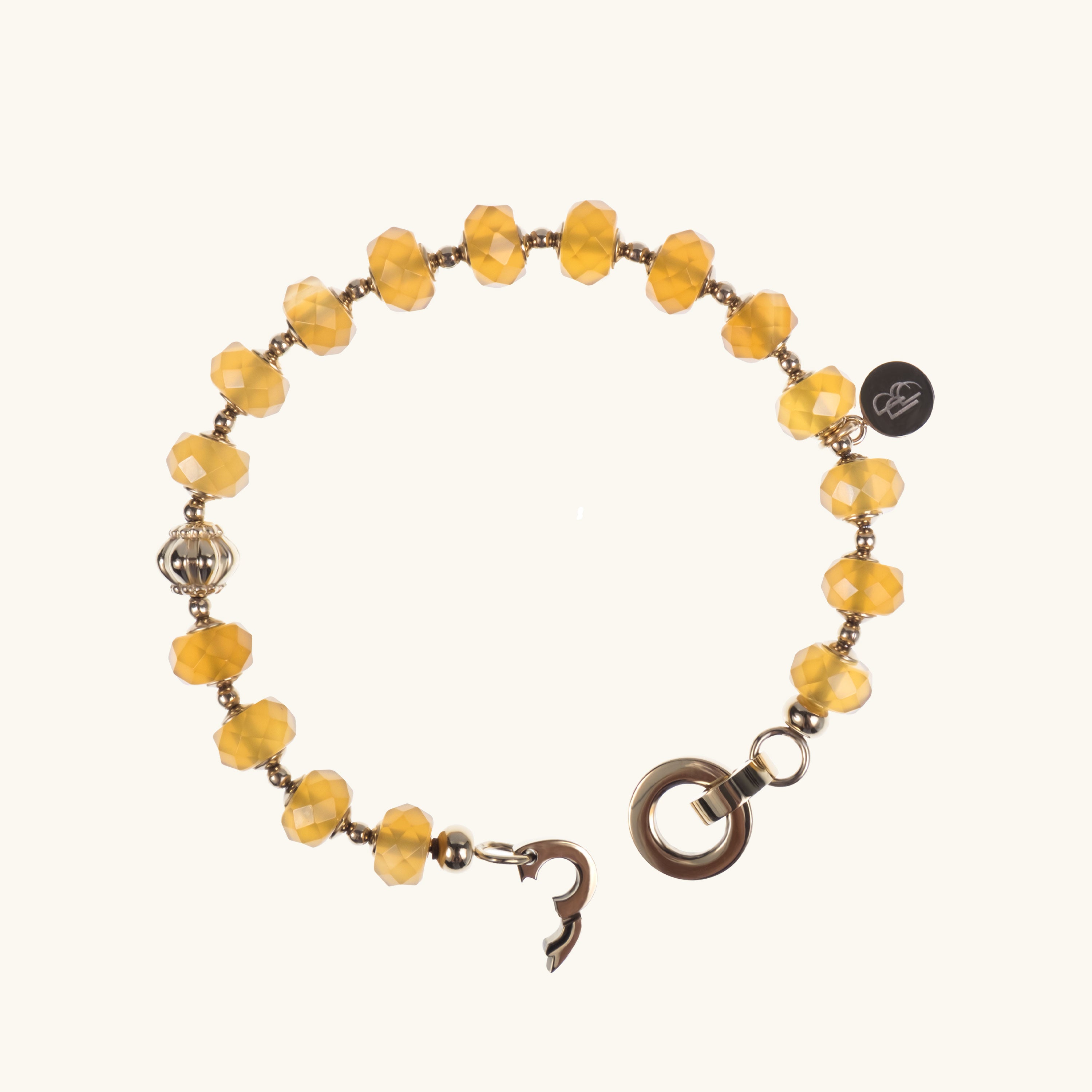 GRAZIELLA – Armband Gelber Achat & Gold, BETTENCOURT Schmuck – Ansicht 3