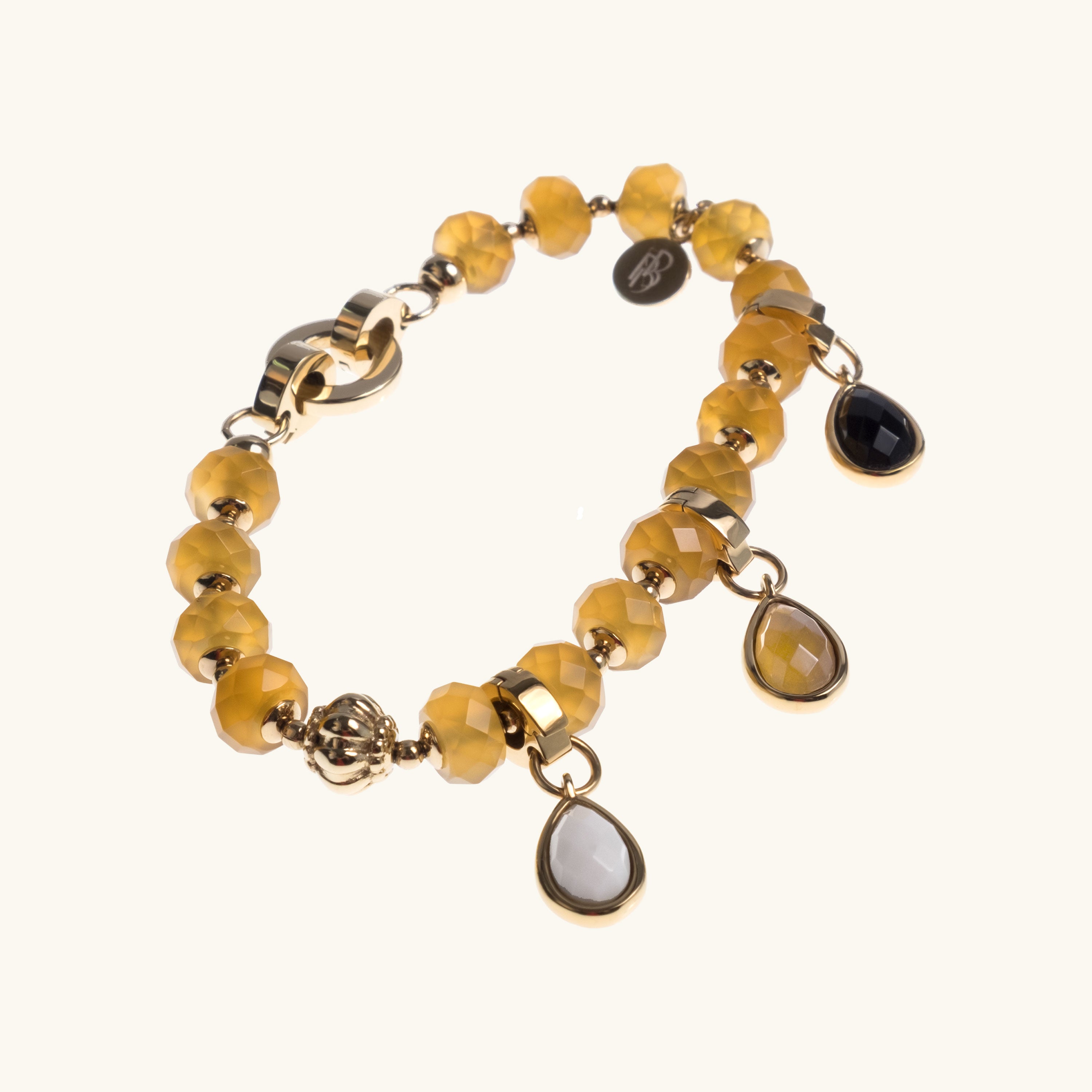 GRAZIELLA – Armband Gelber Achat & Gold, BETTENCOURT Schmuck – Ansicht 4