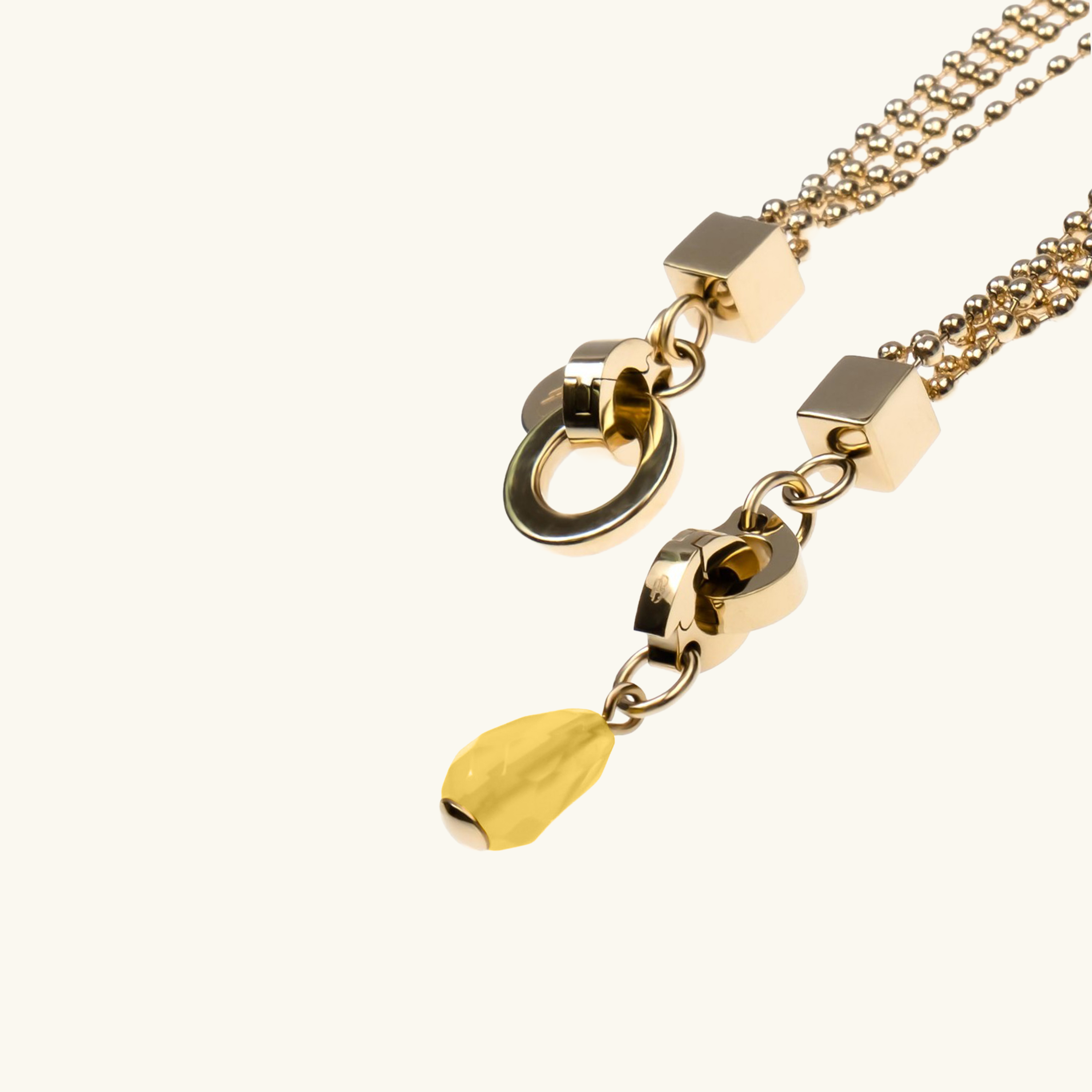 LUCIA Anhänger – Gelber Achat, BETTENCOURT Schmuck – Ansicht 4