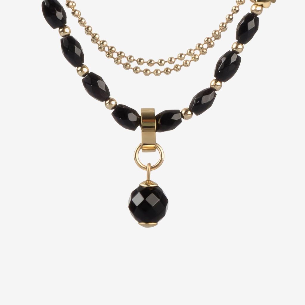 NERA Pendant — Black Agate, BETTENCOURT jewellery — view 4