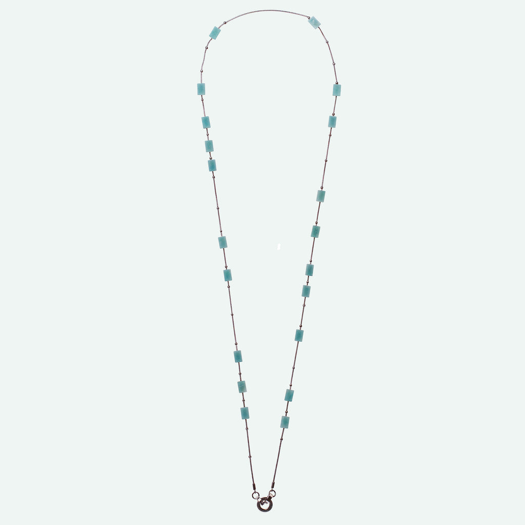 MARISA – Amazonite Snake Chain Necklace, BETTENCOURT jewellery — view 3