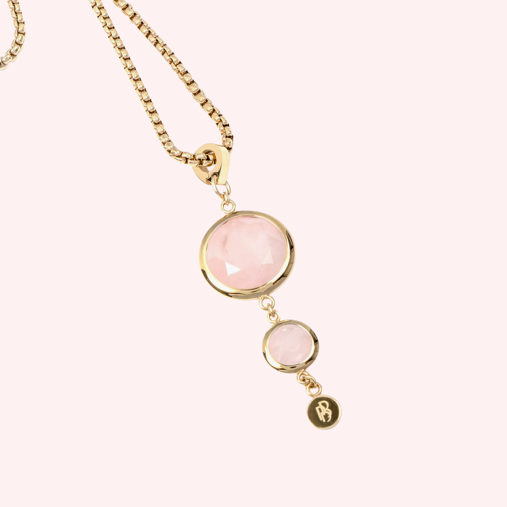 VIOLETTA Anhänger – Rosenquarz, BETTENCOURT Schmuck – Ansicht 3