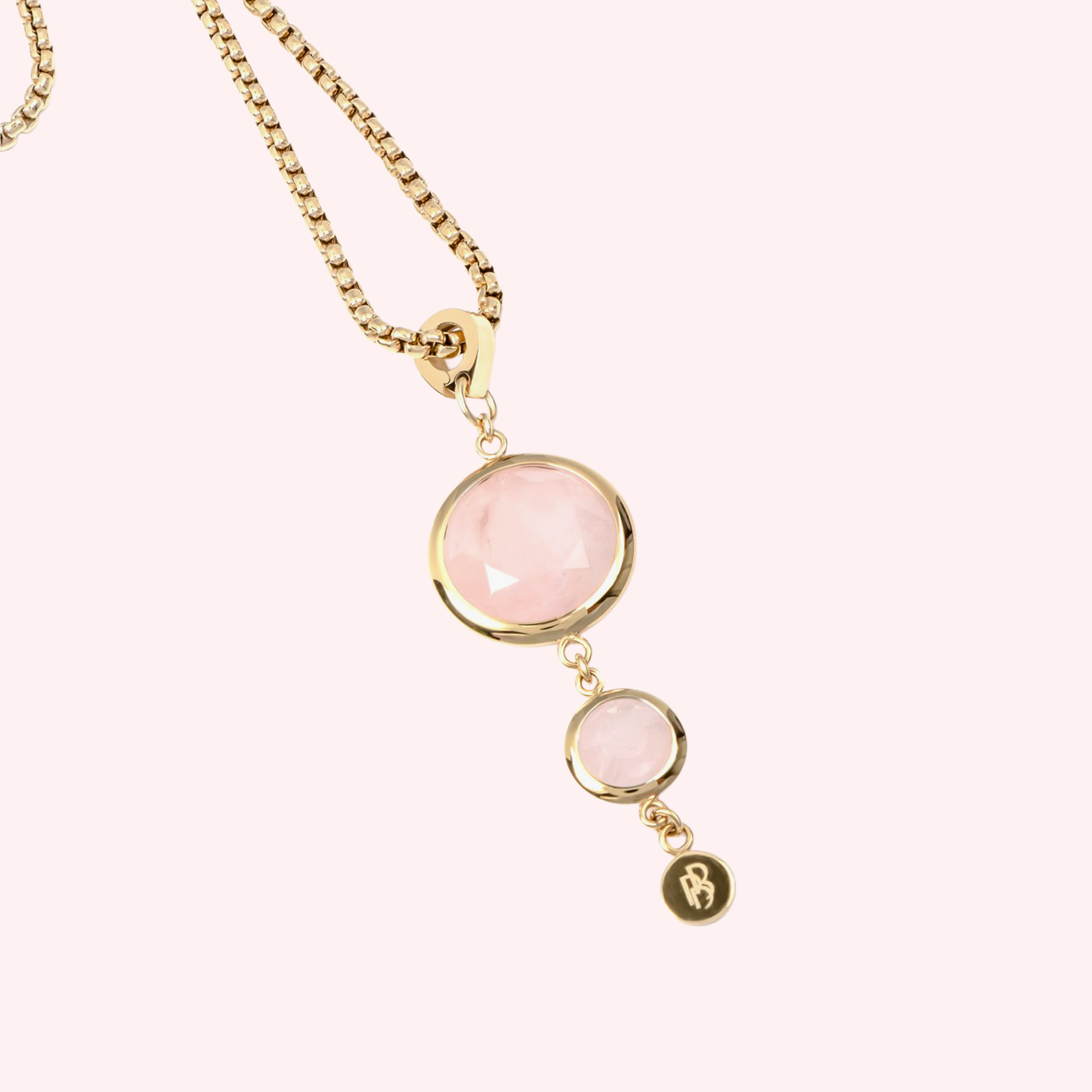 VIOLETTA Anhänger – Rosenquarz, BETTENCOURT Schmuck – Ansicht 3