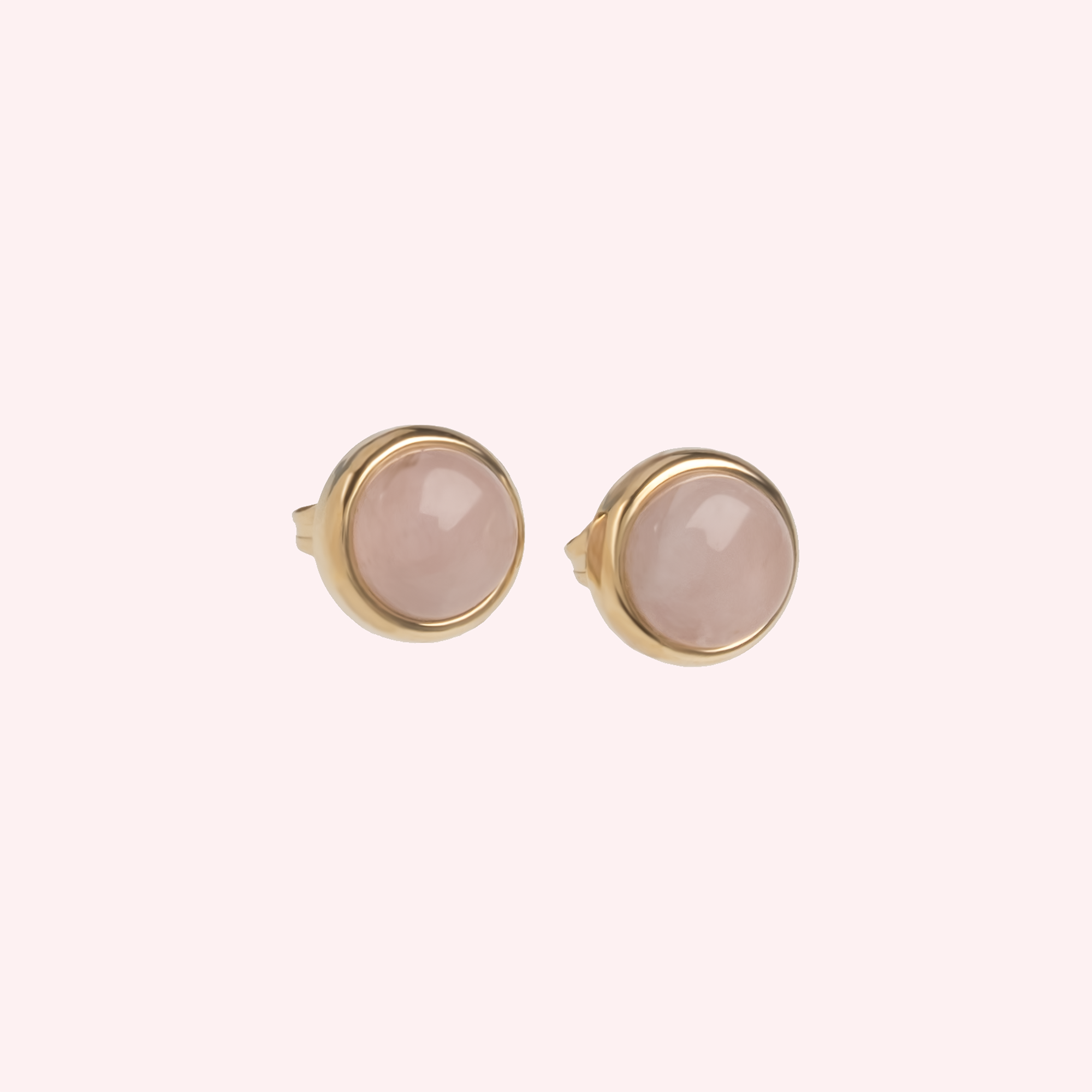 ROSA Ohrringe – Rosenquarz-Stecker, BETTENCOURT Schmuck – Ansicht 3