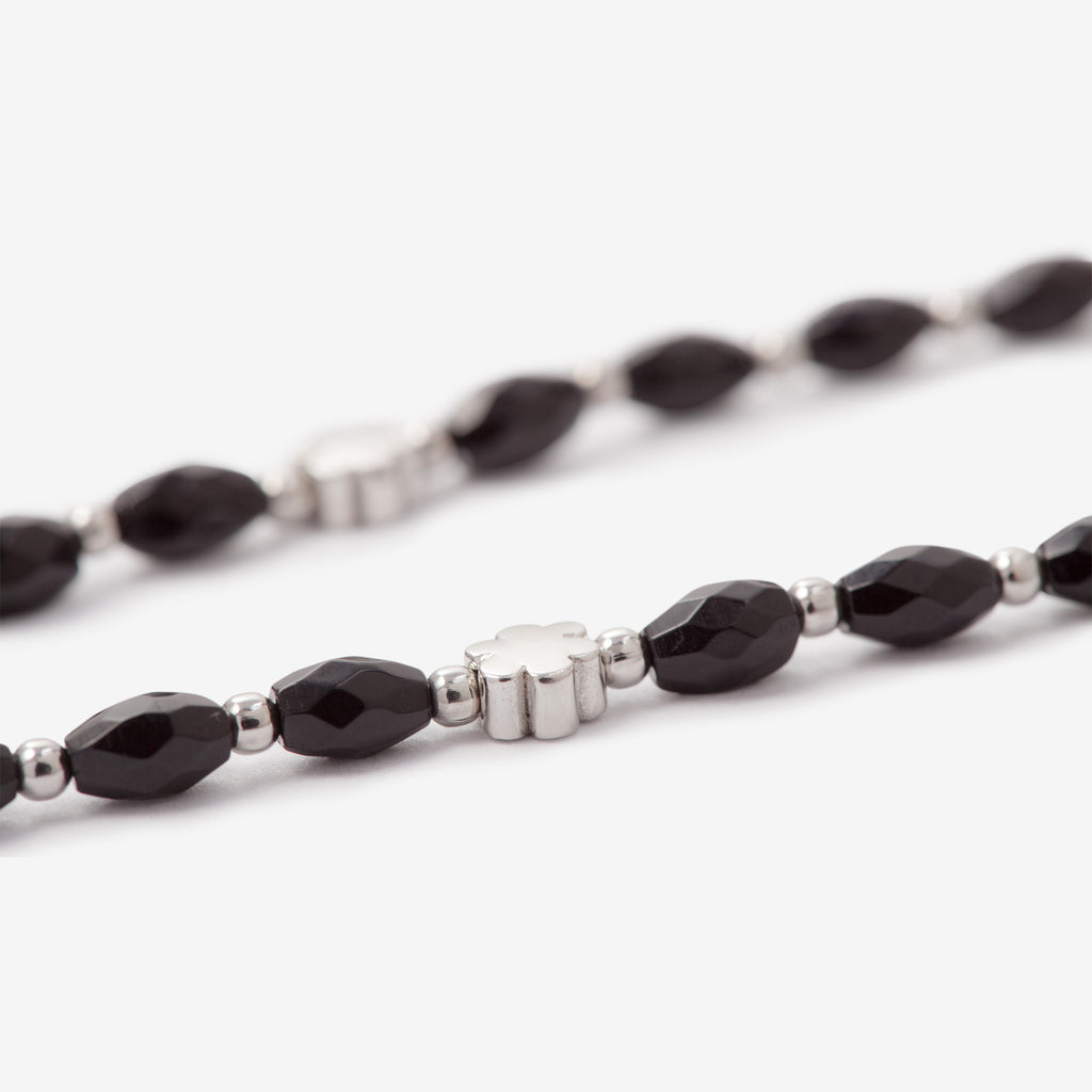 PANIDA – Faceted Black Agate Statement Necklace, BETTENCOURT jewellery — view 2