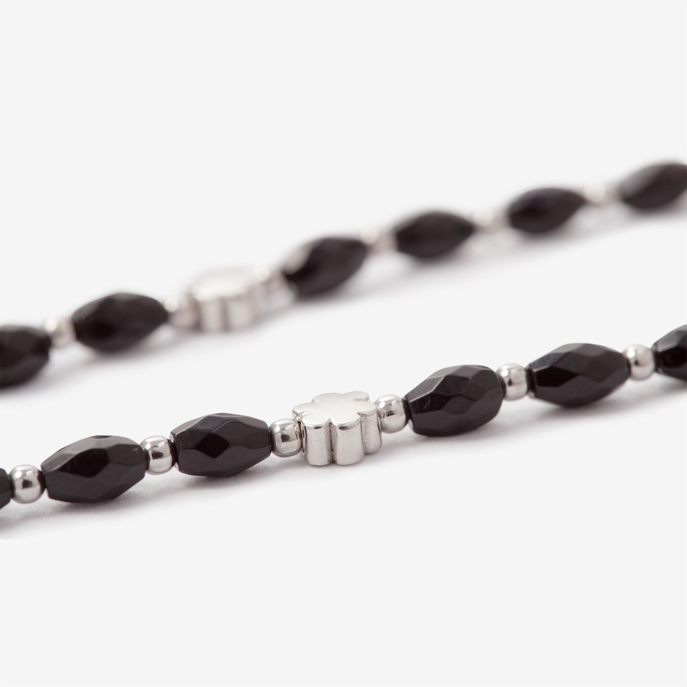 PANIDA – Faceted Black Agate Statement Necklace, BETTENCOURT jewellery — view 2