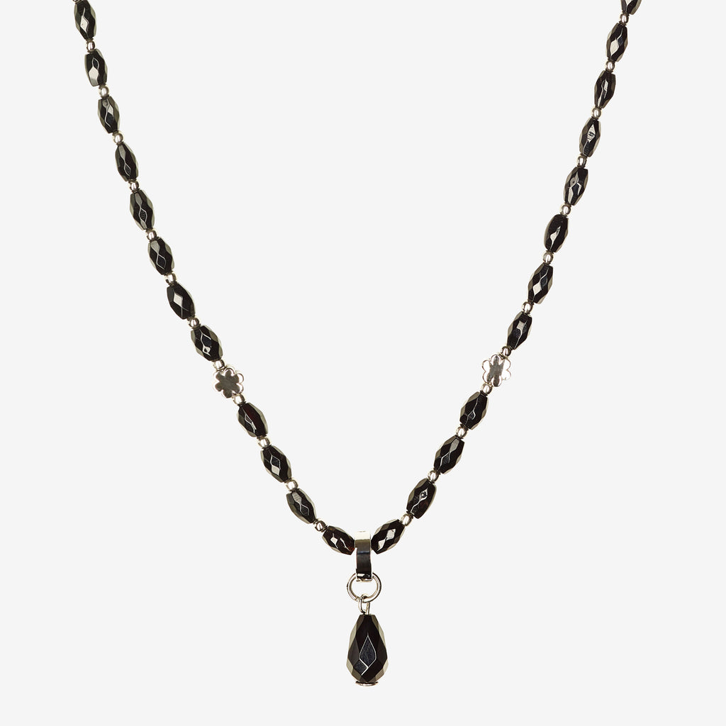 PANIDA – Faceted Black Agate Statement Necklace, BETTENCOURT jewellery — view 3