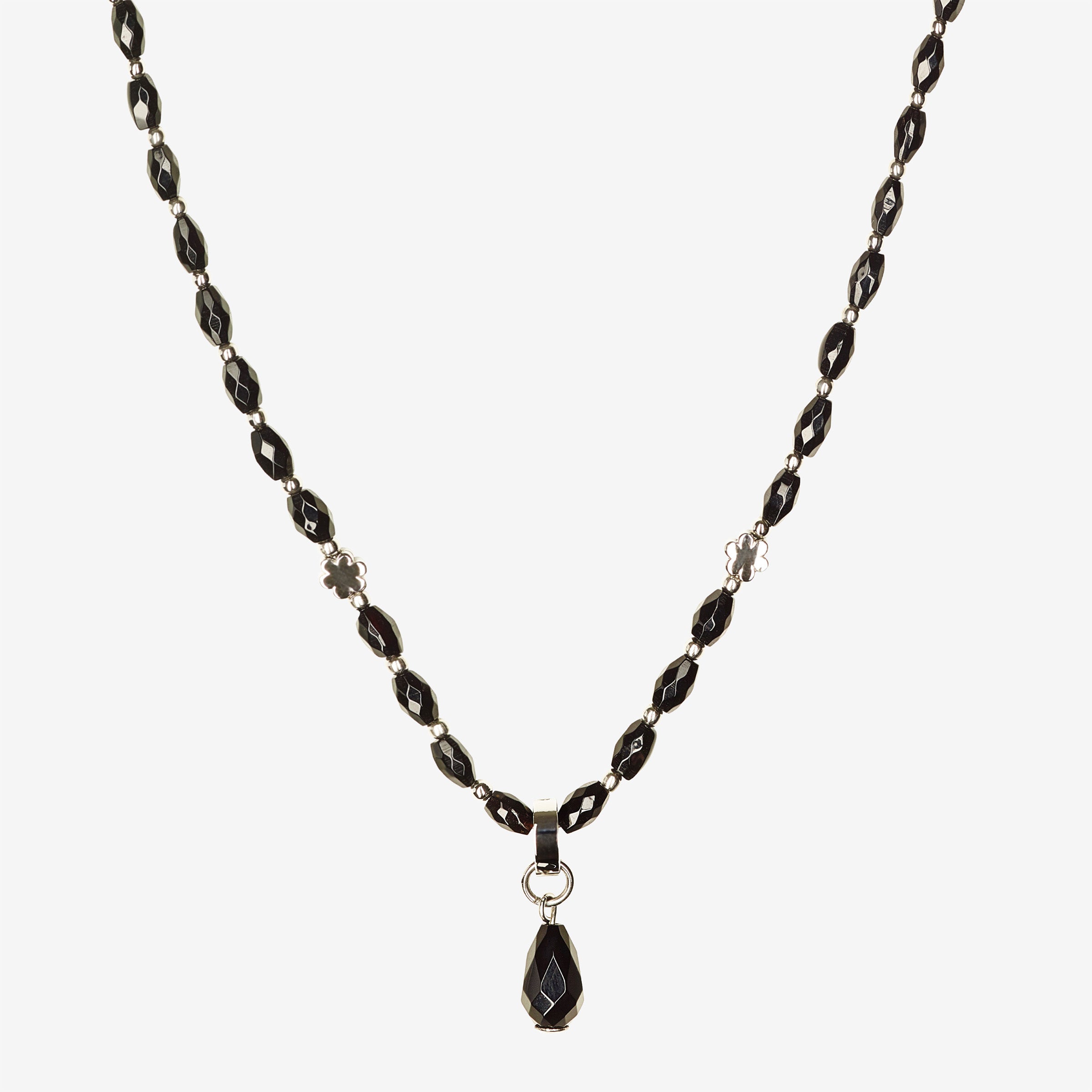 PANIDA – Faceted Black Agate Statement Necklace, BETTENCOURT jewellery — view 3