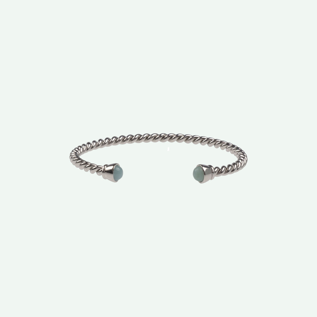 MENTA – Amazonit-Armreif aus Edelstahl, BETTENCOURT Schmuck