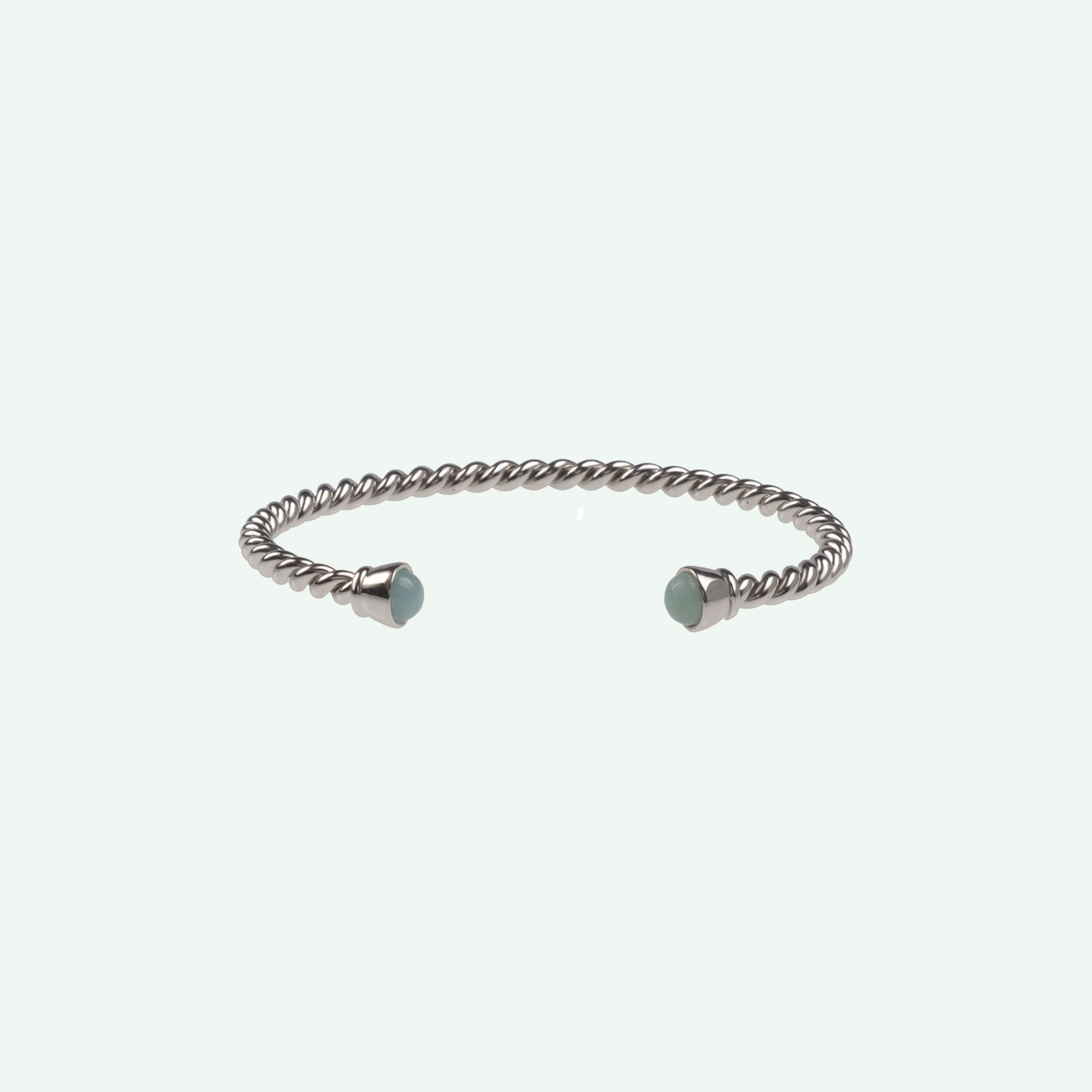 MENTA – Amazonit-Armreif aus Edelstahl, BETTENCOURT Schmuck