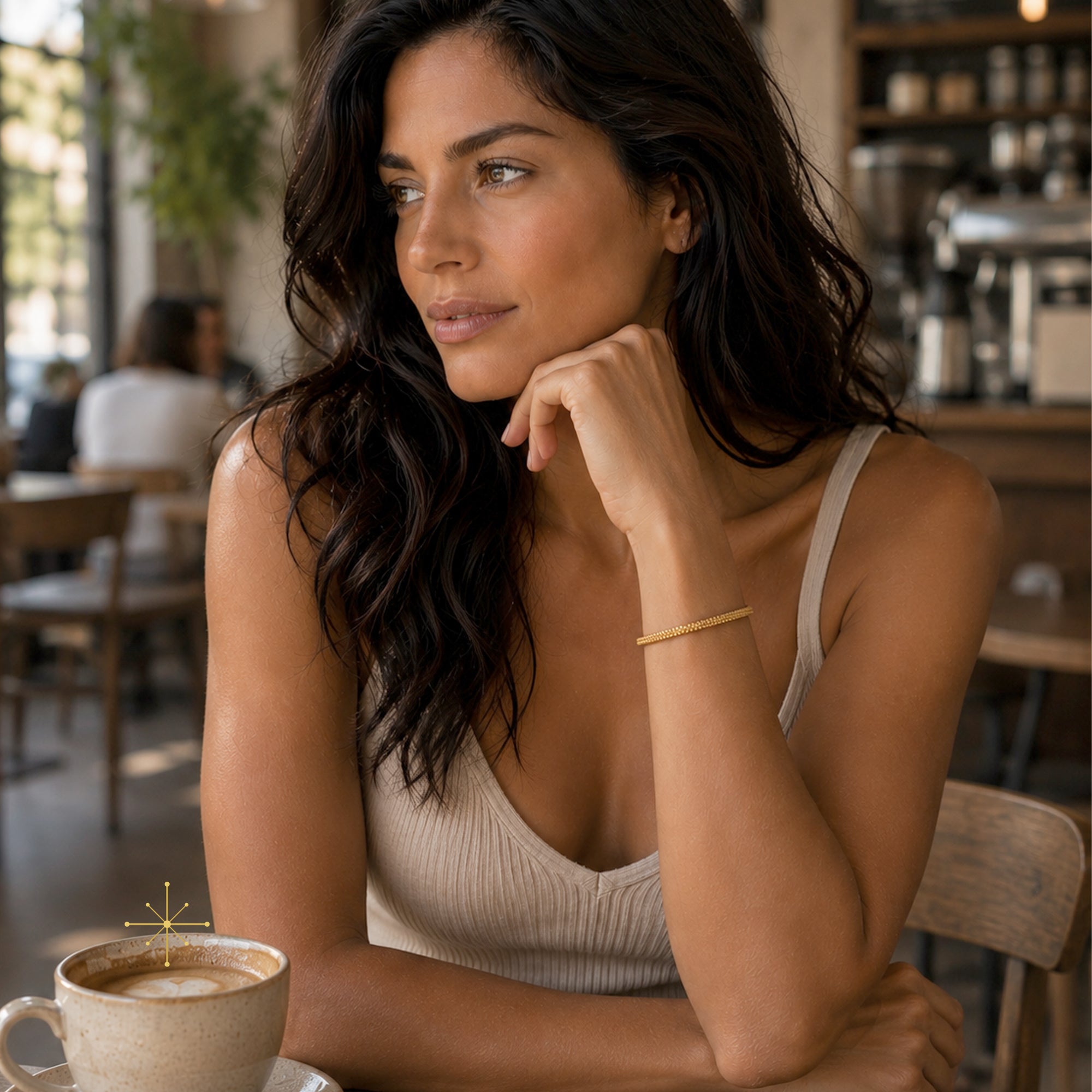 AURORA Bracelet — Gold Cuff, BETTENCOURT jewellery — view 2 (AI-assisted image)