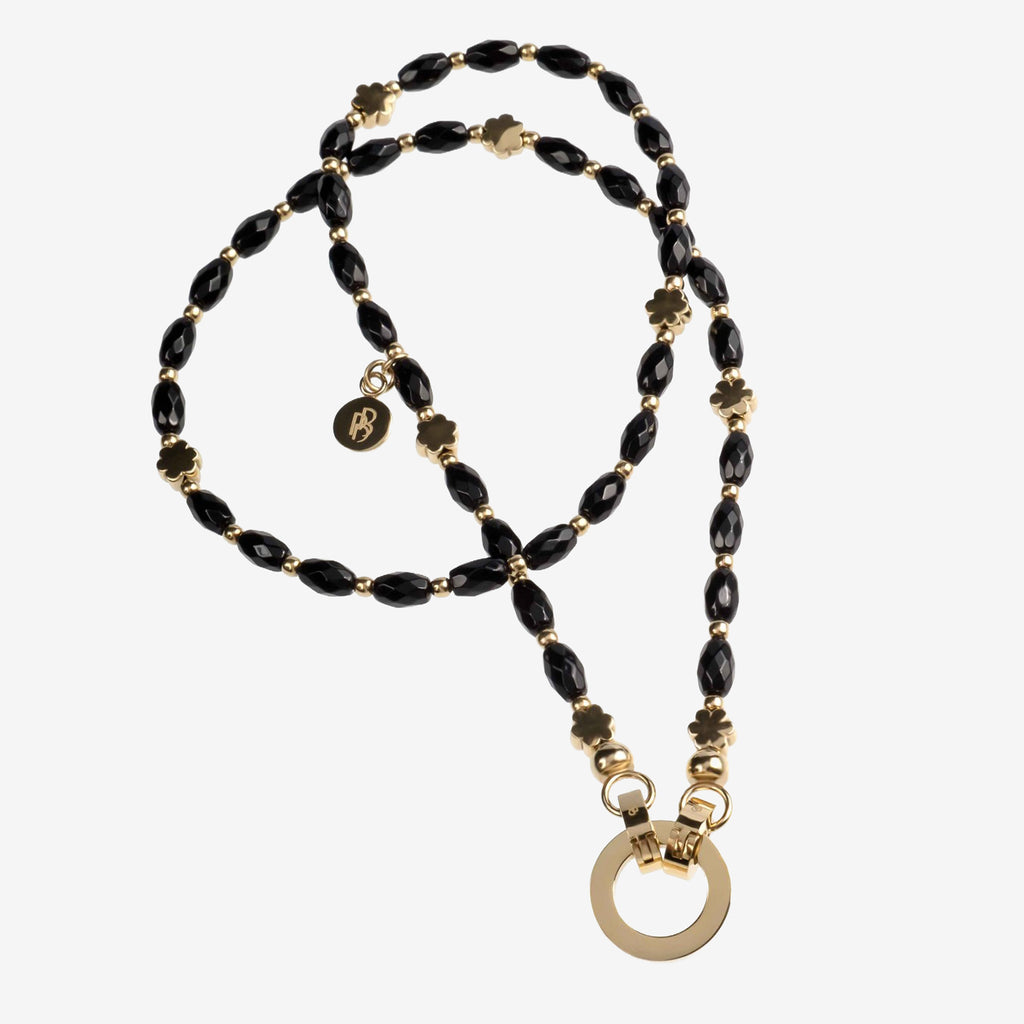 ELENA Necklace — Black Agate Chain, BETTENCOURT jewellery