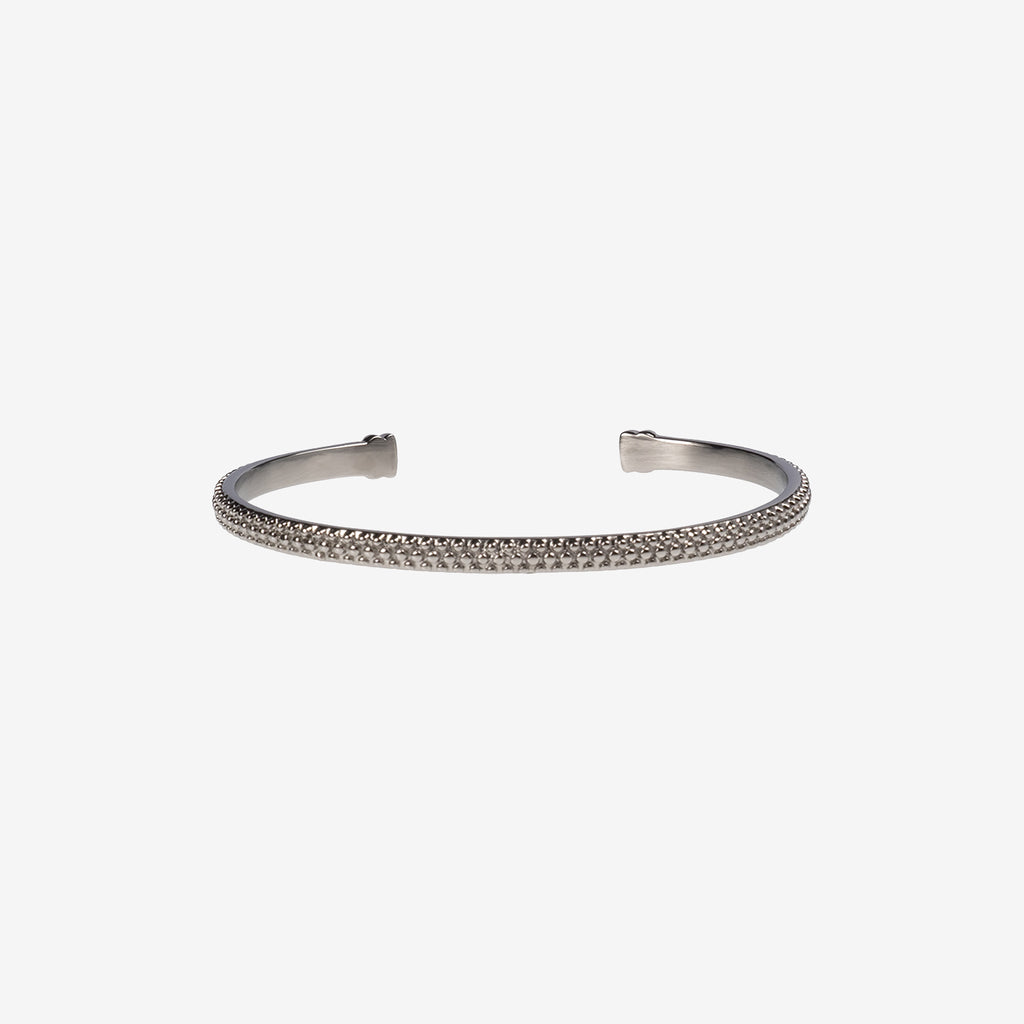 ZILLA & RIVA Set — Double-Row Steel Necklace & Cuff, BETTENCOURT jewellery — view 3, RIVA open cuff