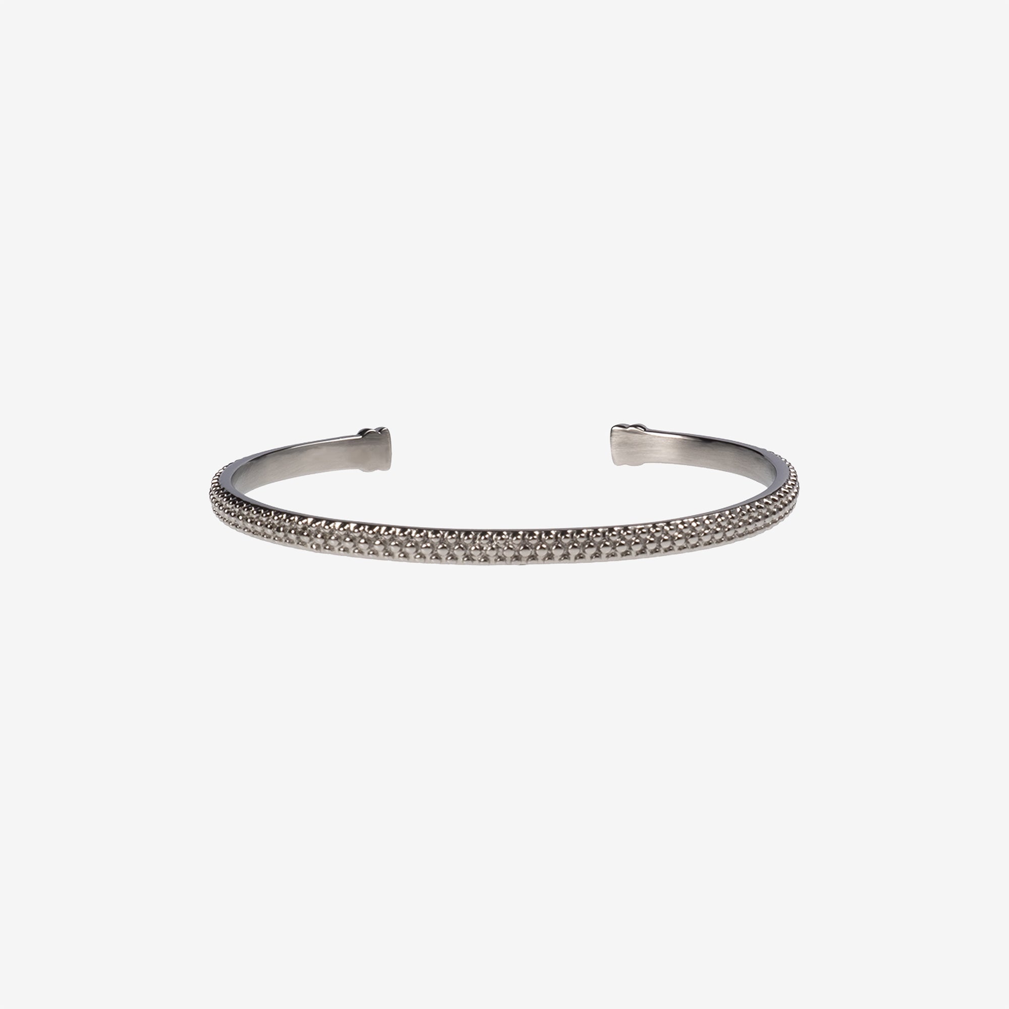 ZILLA & RIVA Set — Double-Row Steel Necklace & Cuff, BETTENCOURT jewellery — view 3, RIVA open cuff